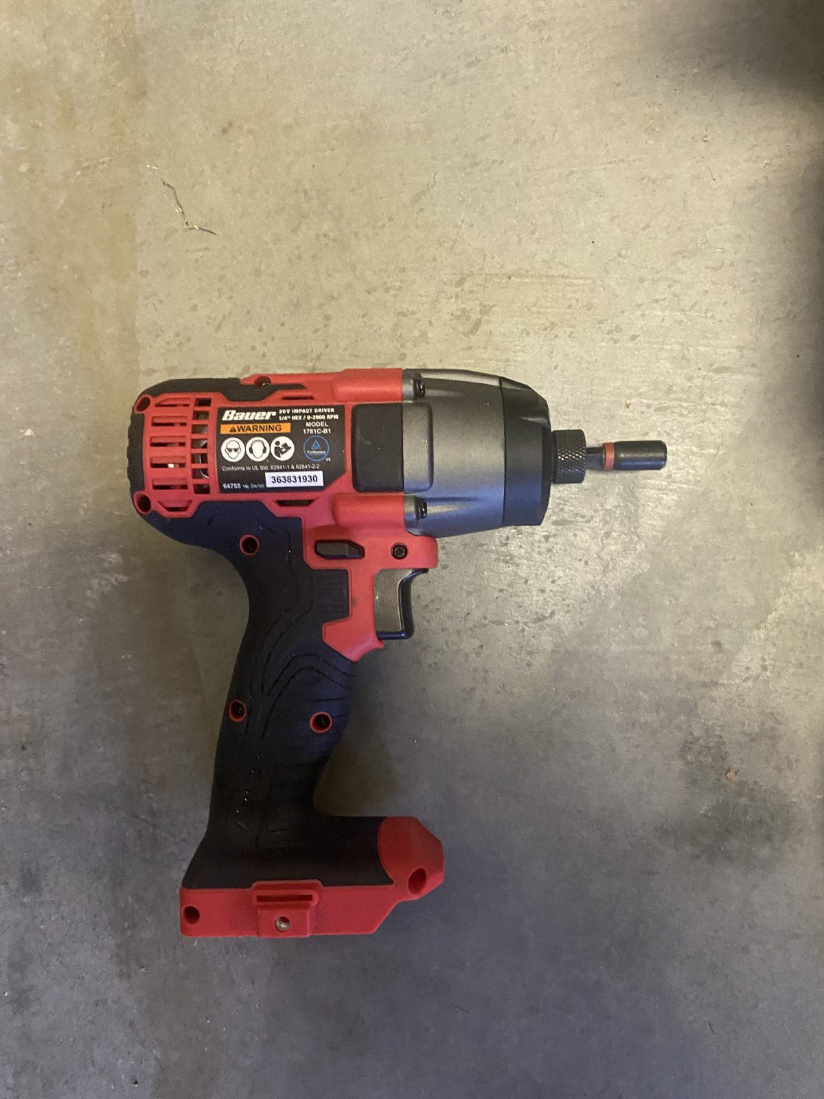 Bauer 20V Impact Driver 1/4"
