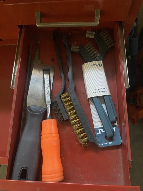 Wire Brush & Scraper Drawer